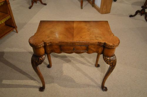 A Walnut George I Style Antique Card Table