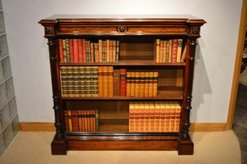 A Superb Mahogany Victorian Period Open Bookcase
