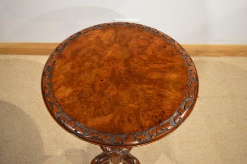fig 1. A Burr Walnut & Walnut Victorian Period Lamp/Wine Table