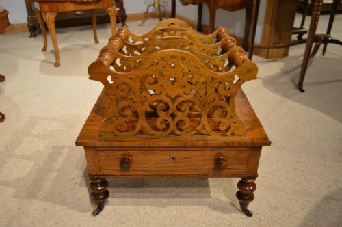 A Beautiful Walnut Victorian Period Canterbury