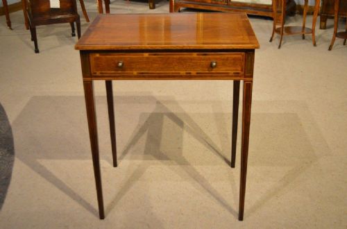 A Mahogany Inlaid Regency Period Antique Side Table