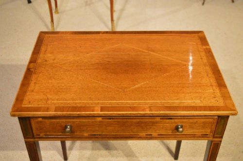 fig 1. A Mahogany Inlaid Regency Period Antique Side Table