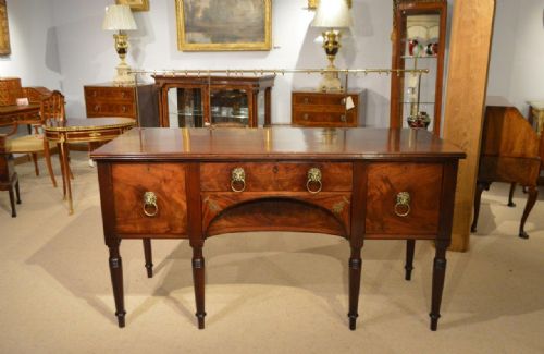 A Mahogany Brass Inlaid Regency Period Antique Sideboard