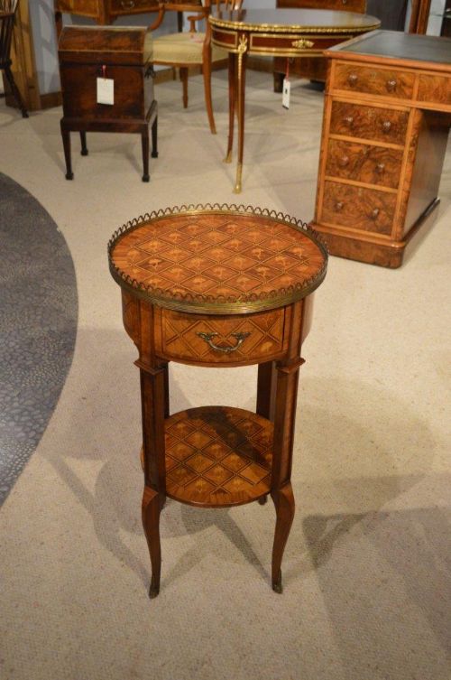 A Beautiful Kingwood & Marquetry Inlaid Late 19th Century Gueridon