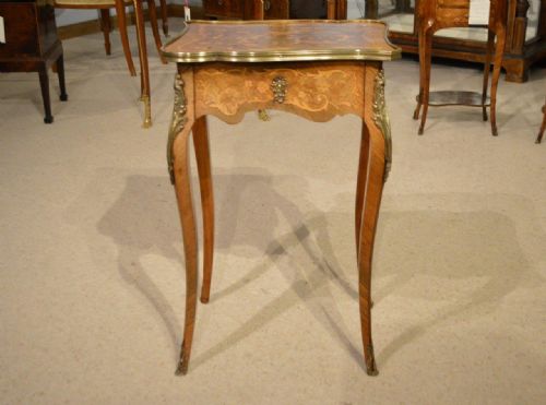 fig 1. A Rosewood & Marquetry Inlaid 19th Century French Side Table