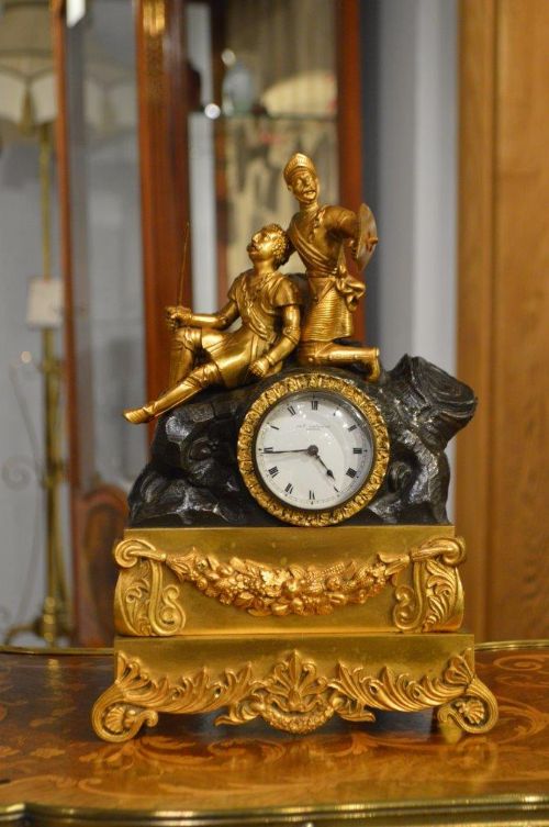 A Bronze & Ormolu Mounted Mid 19th Century Period Clock by Charles Frodsham of London