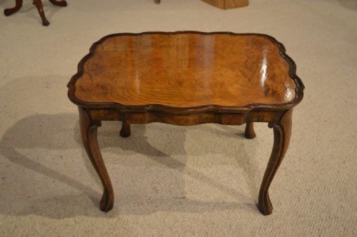 A Small Burr Walnut 1920s Period Antique Coffee Table