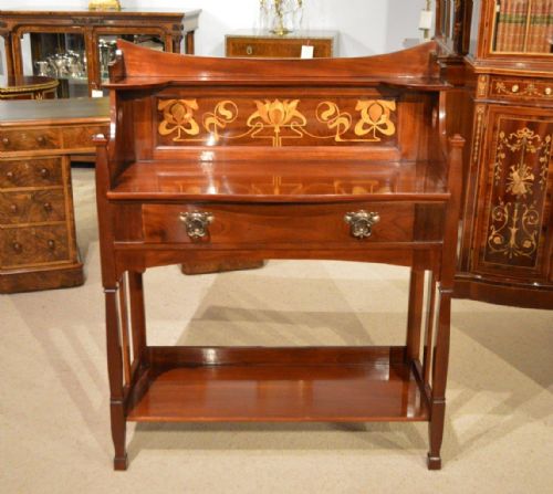 A Mahogany Inlaid  Shapland & Petter Hall/side Table