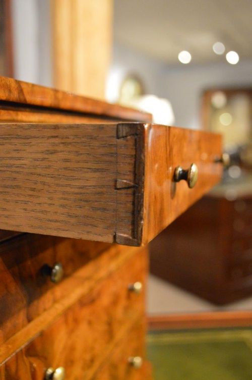fig 1. A Burr Walnut Victorian Period Miniature/Apprentice Chest Of Drawers