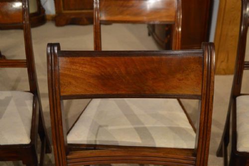 fig 1. A Set Of Six Mahogany Regency Period Antique Dining Chairs