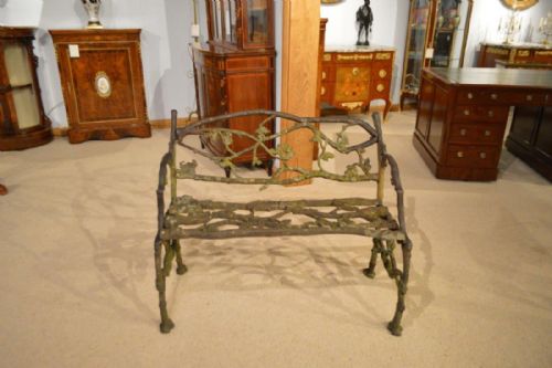 A Cast Iron Victorian Period Antique Garden Bench