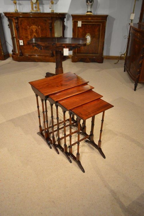 A Mahogany Edwardian Period Quartetto of Tables