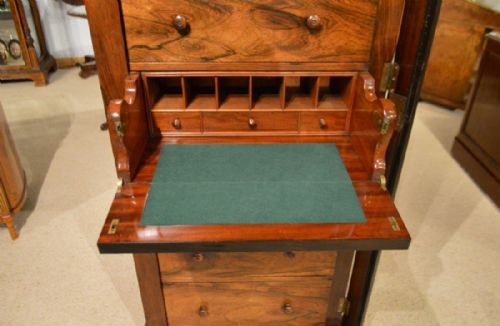 fig 1. A Rosewood Early Victorian Period secretaire wellington chest