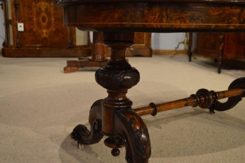 fig 1. A burr walnut Victorian Period oval coffee table (adapted)