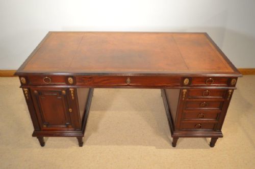 A Superb Quality Mahogany French Antique Partners Desk.