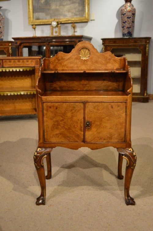 A 1920s Period Walnut and Parcel Gilt Antique Side Cabinet