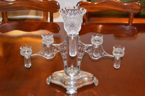 A Silver Plated Edwardian Period Table Centre Piece by Walker & Hall of Sheffield.