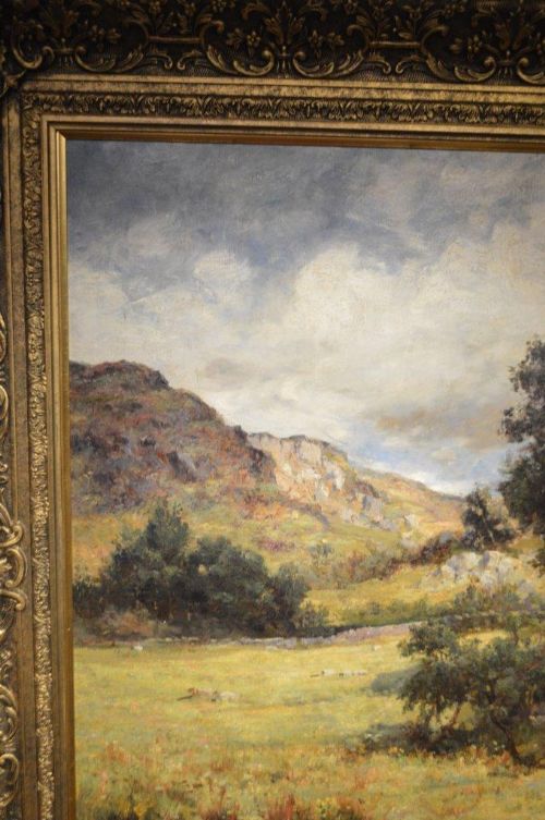 fig 1. A Beautiful large 19th Century oil on canvas landscape by Richard Gay Somerset