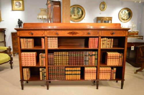 A Fine Quality Large Mahogany Edwardian Period Open Bookcase
