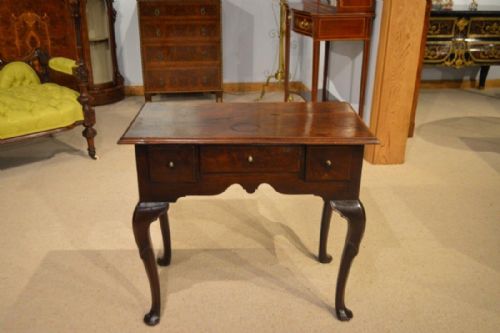 A Fine & Original Red Walnut George II Period Antique Lowboy