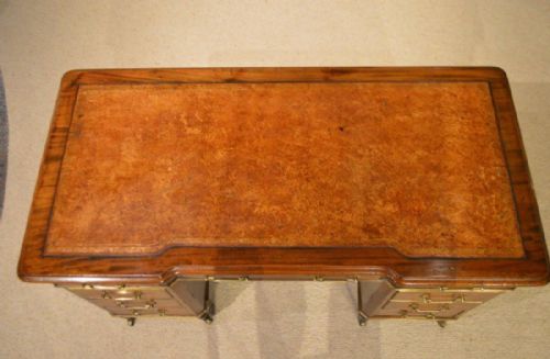 fig 2. A mahogany and brass mounted Late Victorian Period pedestal desk by Bertram & Sons, Oxford Street, London.