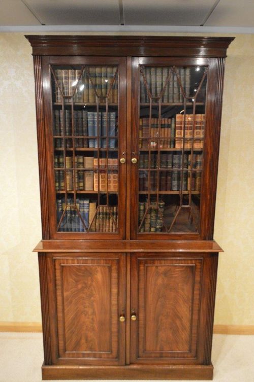 A Mahogany Regency Period Two Door Antique Bookcase