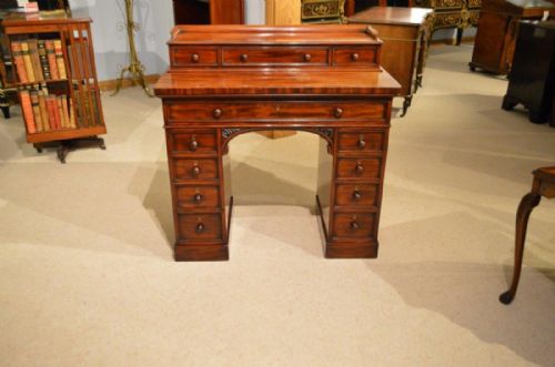 fig 1. A mahogany Early Victorian Period antique dressing table/ladies desk.