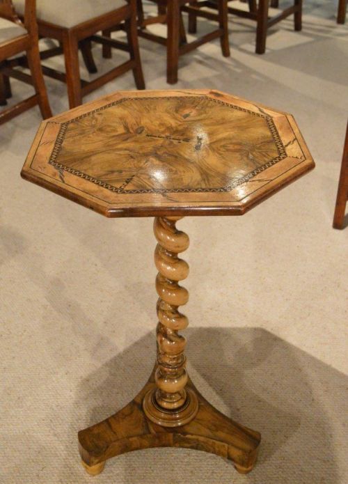 An Olive Wood 19th Century Spiral Twist "Jerusalem" Table.