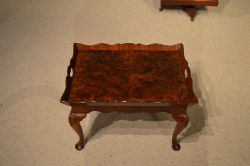 A Burr Walnut Edwardian Period Queen Anne Revival Coffee Table