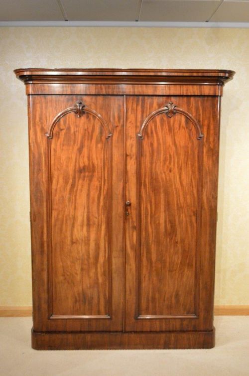 A Superb Quality Mahogany Victorian Period Two Door Wardrobe.