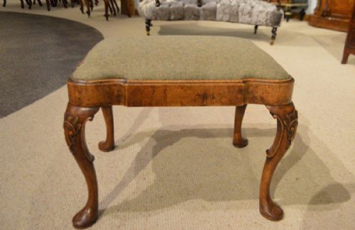 A Walnut George I Style Antique Stool.