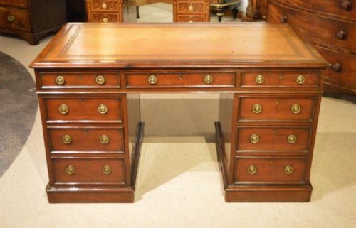 A Mahogany Victorian Period Antique Partners Desk