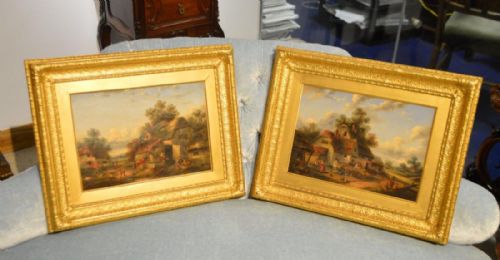 A Fine Pair of Victorian Period Oil Paintings by Georgina Lara (Attri)