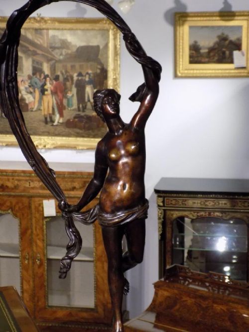 fig 1. A wonderful pair of bronze French figures depicting Fortuna and Mercury