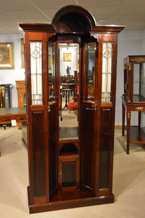 A Rare Mahogany Arts and Crafts Period Hall Robe by J.s Henry.