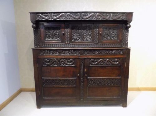 A Rare Late 17th Century Westmorland Antique Oak Court Cupboard.