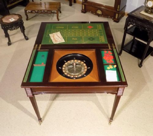 A Rare Mahogany Edwardian Period Roulette/games Table by Maple & Co of London