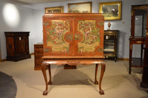 A Superb Edwardian Period Cocktail Cabinet on Stand