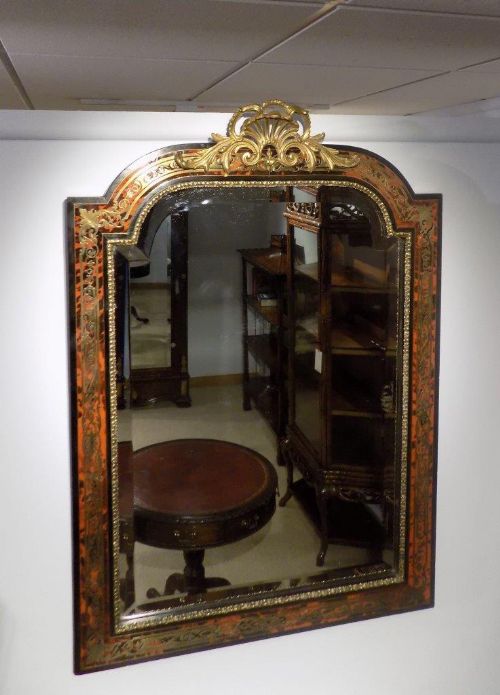 A Good French 19th Century Boulle Wall Mirror