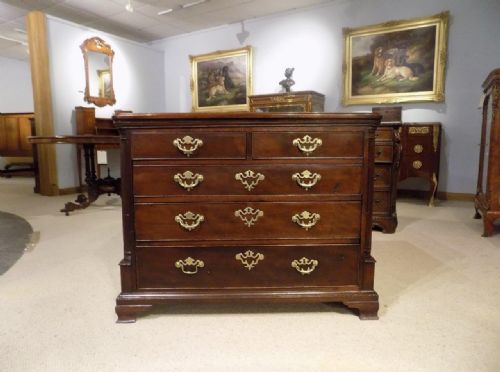 A Small Mahogany George III Period Lancashire Chest of Drawers