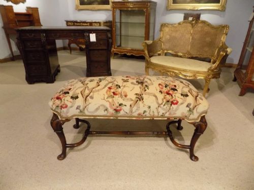 A Walnut George I Style Antique Stool.