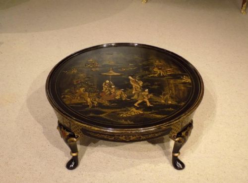 A 1920s Period Chinoiserie Lacquered Antique Coffee Table