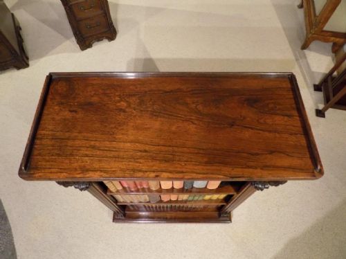 fig 1. A fine quality rosewood William IV Period open bookcase