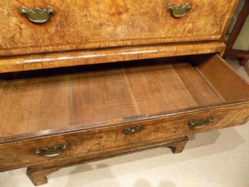 fig 1. A Walnut George I Period Antique Chest On Chest