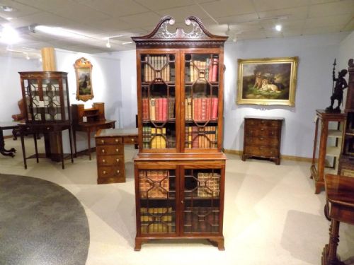 A Late 19th Century Mahogany Chippendale Revival Bookcase