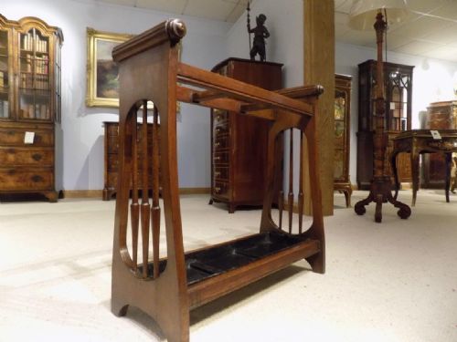 An Arts & Crafts Period Oak Antique Walking Stick Stand