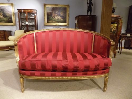 A Carved Gilt-wood Antique French Canapé/settee