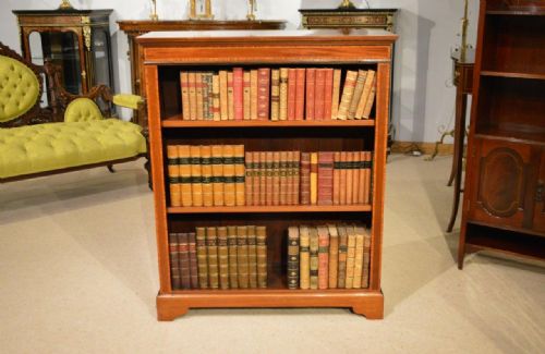 A Mahogany Edwardian Period Antique Open Bookcase