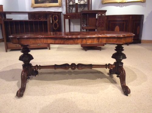 fig 1. A beautiful burr walnut Victorian Period antique coffee table