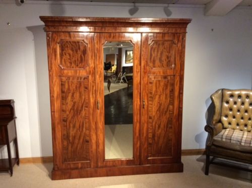 A Fine Quality Figured Mahogany Victorian Period Wardrobe